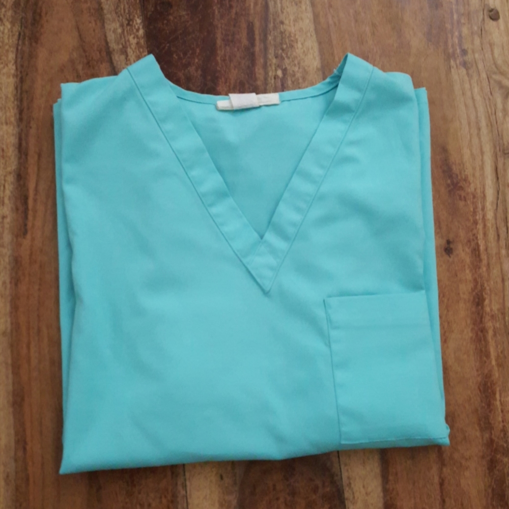Tiffany Blue Scrub Top